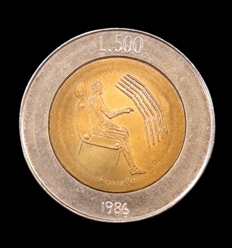 500 lire 1986 man - 1986, with