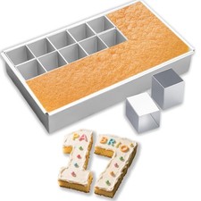 Peelanmall Stampo da forno con numeri grandi, con numeri e lettere, in (d4q)