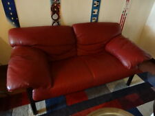 Coppia Sofa Poltrona Frau Pausa Divano Design by Pierluigi Cerri Pelle Bordeaux 