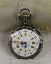 Orologio inizi 900 con quadrante dipinto a mano, funzionante da revisionare