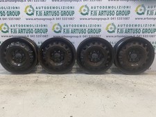 4 CERCHI IN FERRO NERI FIAT PANDA 141 ORIGINALI R13 4×13