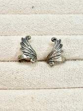 Coppia di splendidi orecchini ad ala d'angelo abbinati ARGENTO STERLING vintage e rari!