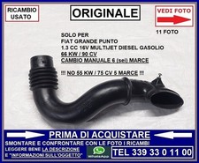 TUBO MANICOTTO SCATOLA FILTRO ARIA FIAT GRANDE PUNTO 1.3 66 KW 90 CV 6 MARCE