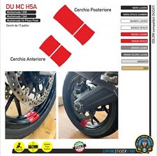 Set Adesivi cerchi fascia Ducati Multistrada 1200 1260 v4 hypermotard mc h5a
