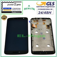 DISPLAY LCD + FRAME PER MOTOROLA MOTO X PLAY XT1562 XT1563 TOUCH VETRO NERO