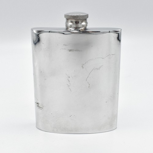 Vintage silver plated hipflask - vintage,