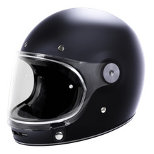 CASCO INTEGRALE MOTO STORMER GLORY BLACK PEARLY CAFE RACER CUSTOM VINTAGE RETRO