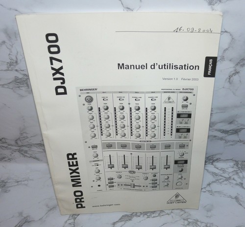 Manuel utilisation pro mixer - d'utilisation,