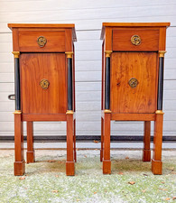 Coppia di comodini stile Impero in legno ciliegio del XIX secolo ('800)