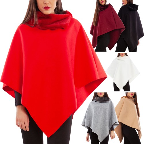 Mantella donna poncho panno