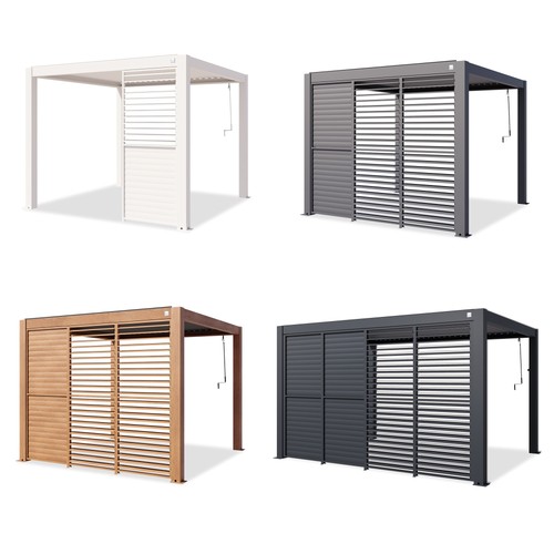 Parete lamellare per - parete, pergola