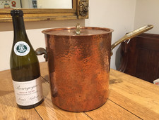 Vintage Copper Stock Pot Saucepan Antique