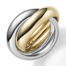 Anello Bicolore In Oro