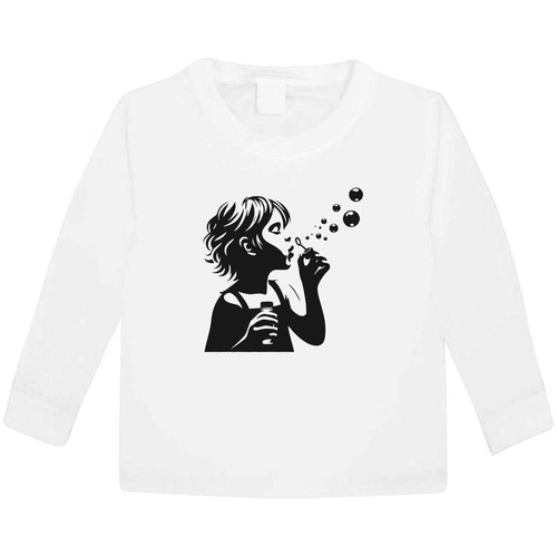 Shirt blowing bubbles - 'blowing, bubbles'