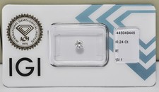 DIAMANTE NATURALE CT. 0,24  COLORE E- SI1 CERTIFICATO IGI  IN BLISTER