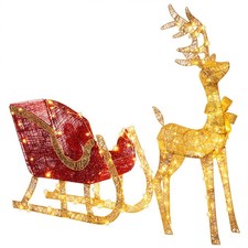 Renna Natalizia con Slitta