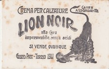 1911 CARTA ASSORBENTE SCRITTURA LION NOIR LUCIDO SCARPE CALZATURE LEONE TO.+4