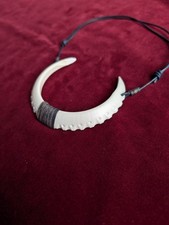 Collana tribale doppia Zanna Di Cinghiale