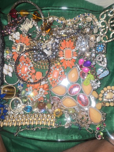 Lotto gioielli strass rotti