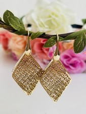 Orecchini Rombo Traforato Color Oro In Argento