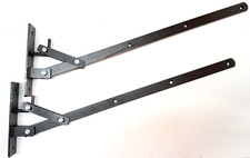 Coppia Aste stendibiancheria PIEGHEVOLI da muro FERRO NERO bracci stendipanni