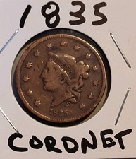 1835 US Coronet Liberty testa