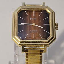 Orologio Vintage "ARISTO" Meccanico Antico 17J Lady 28X35 Swiss "Choco" di Forma