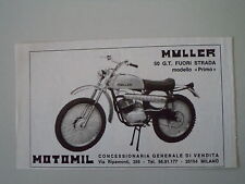 advertising Pubblicità 1974 MOTO MULLER 50 GT FUORISTRADA