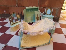 Camera Cameretta Bambole Made In Italy Cicogna Specchiera Letto Baldacchino 