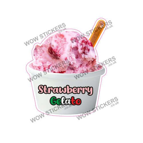 Adesivo furgone gelato - , paletta