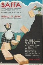 PUBBLICITA' 1936 SAFFA IMBALLI