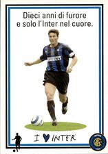 Cartolina calcio calciatore Inter Javier Zanetti con autografo stampato