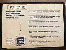 Radio d'epoca Agrome anni '80 GRUNDIG istruzioni proprietario YACHT BOY 100/120a (6839