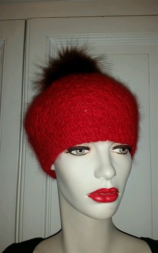 Cappello pompon angora - pompon,