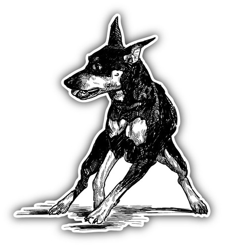 Adesivo auto dobermann - adesivo,
