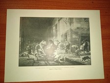 Stampa. Un episodio della catastrofe di Pompei (Jone) Quadro di F. Palizzi, 1900