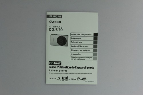 Canon digital ixus manuale - ixus, 70