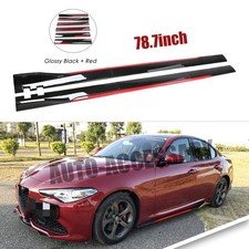 Glossy Black Style Side Skirt
