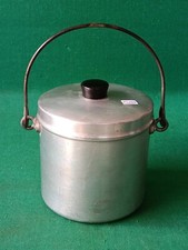 VECCHIO CONTENITORE SECCHIELLO PER IL LATTE O GAVETTA IN ALLUMINIO VINTAGE. CS87