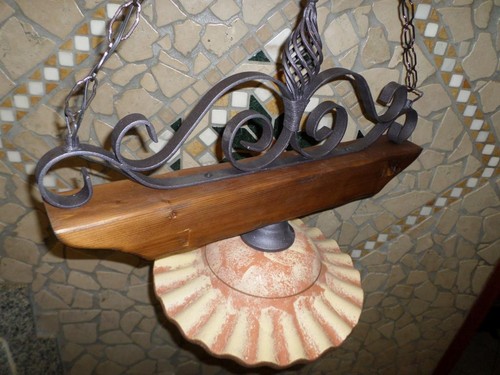 Lampadario sospensione rustico - lampadario,