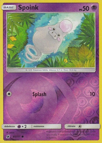 Carta pokemon spoink - carta,