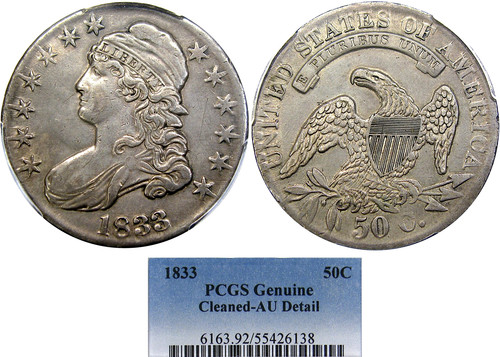 1833 50c pcgs dettagli - 1833,