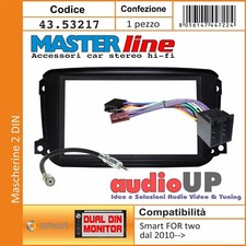 MASCHERINA RADIO 2 DIN SMART FOR TWO 2010>2014 + CONNETTORE ISO + ADAT. ANTENNA