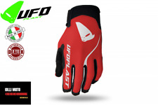 GUANTI MOTOCROSS UFO SKYLINER ROSSO ERGONOMICI ALTO GRIP OFF ROAD CROSS ATV BIKE