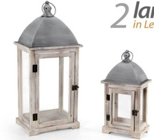 SET 2 LANTERNE PORTACANDELA