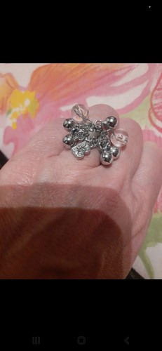 Anello cristalli con lettera - anello,