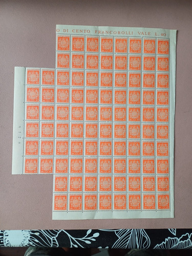 Foglio blocco francobolli - 92,