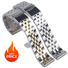 Cinturino orologio acciaio inox massiccio cinturino metallo lusso 18/20/22/24 mm per Breitling