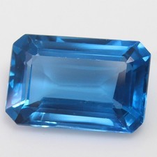 Splendida pietra preziosa naturale certificata 14,40 ct acquamarina blu brasi...