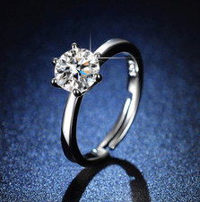 Anello solitario in argento